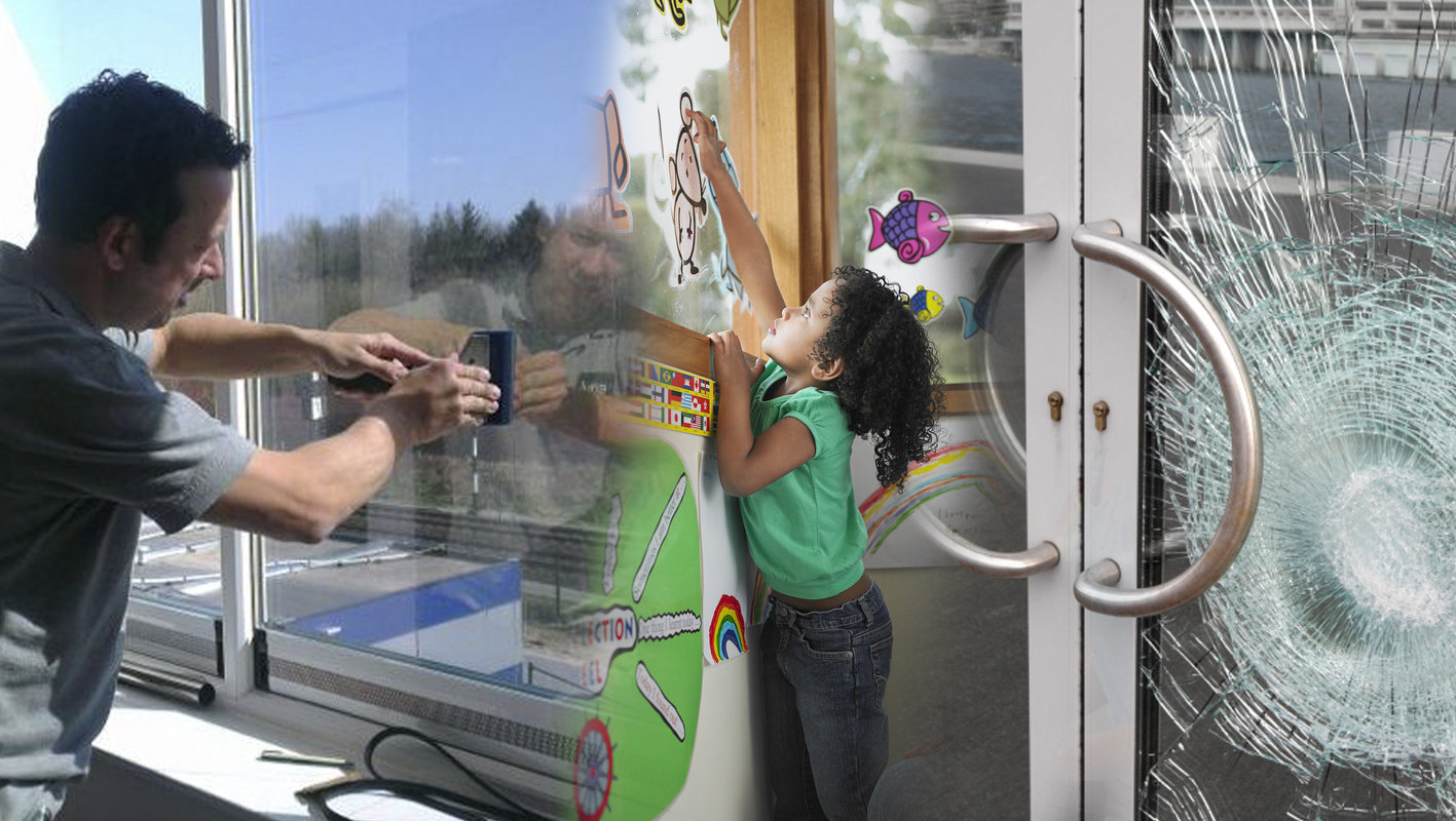 Luna Glass Tinting doorvalveiligheidsfolie collage