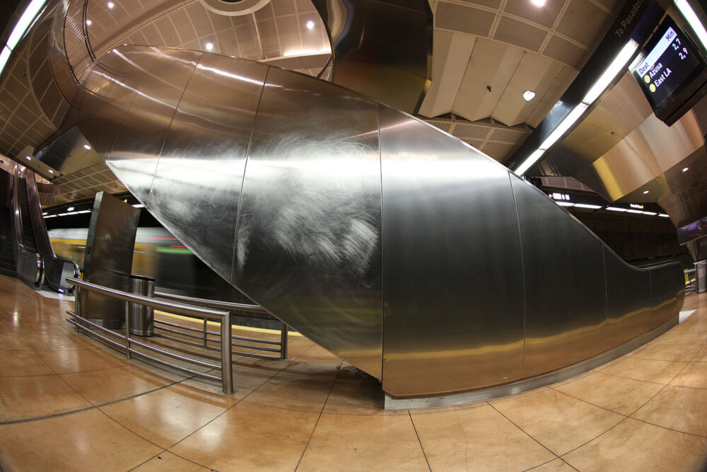 Metalshield folie aanbrengen op de roltrap